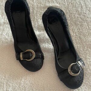 Christian Dior black pumps heeled shoes size 39.5